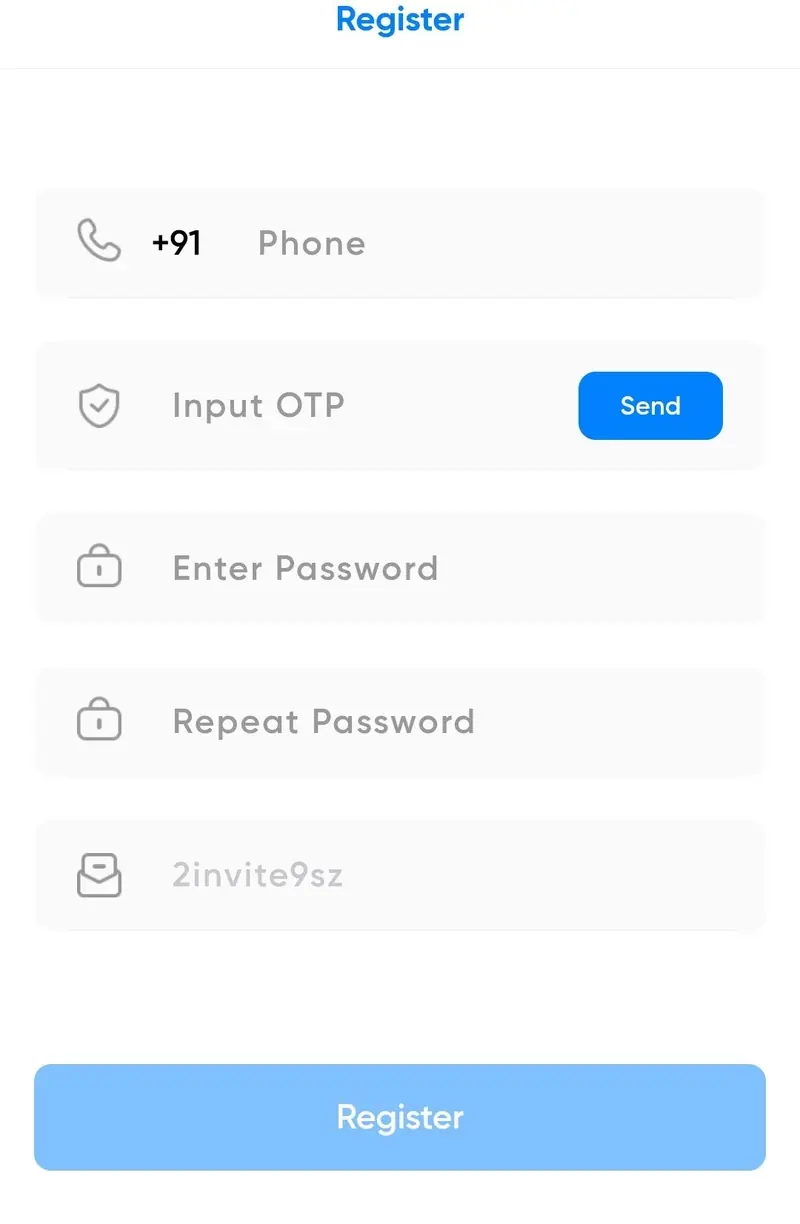 Example ShowPay registration form